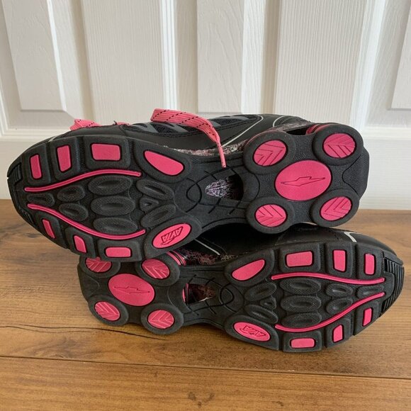 Womens Avia 7.5 Shock Absorbing Athletic Sneaker Shoe Kidcore Black Pink Shox - Picture 6 of 8